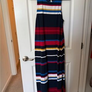 LOFT Tall Striped Racerback Midi Dress